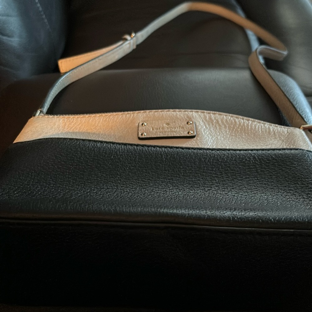 Kate Spade Millie Leather Cross Body Bag (black and white)